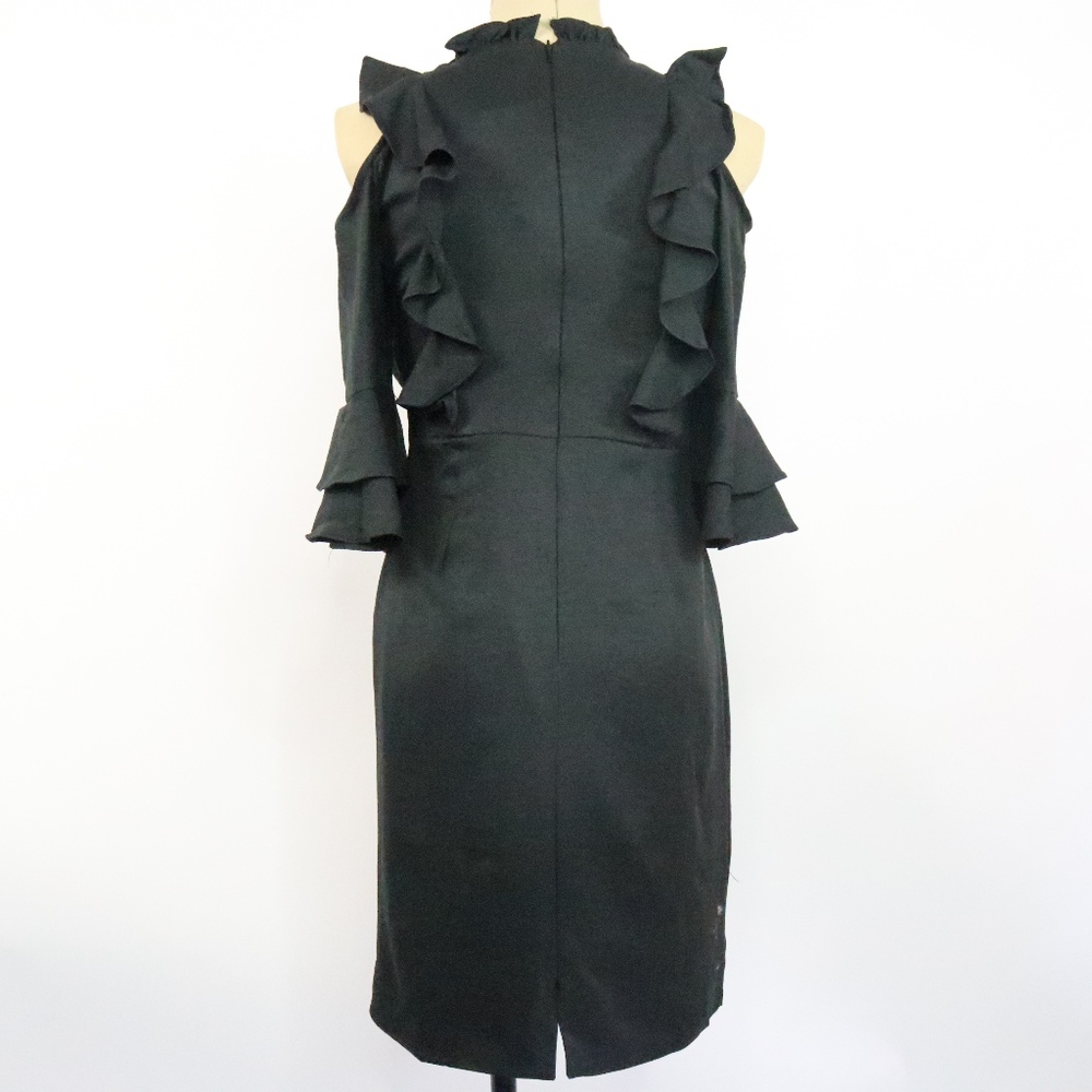 NWT Alpha & Omega Black Ruffle Dress - J0103 - Picture 6 of 7